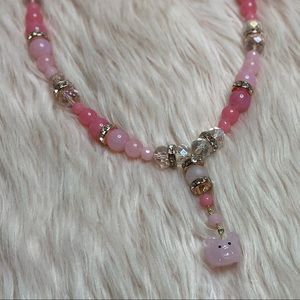 Pink oink necklace